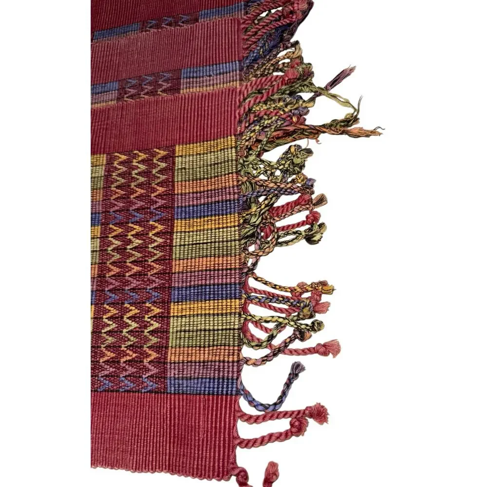 World Market Southwestern Textured Placemats x4‎ Geometric Aztec Desert Tassels